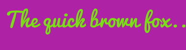 Image with Font Color 78DF12 and Background Color AE23A5